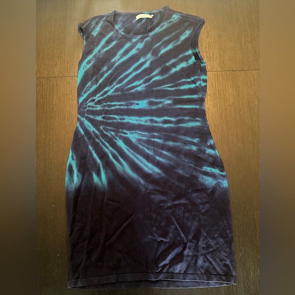 Calvin Klein Blue Tie-Dye Mini Dress